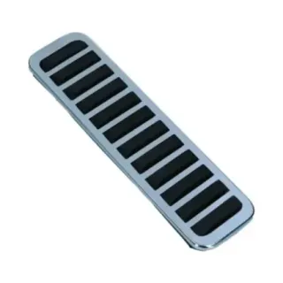 Gasspedaldeksel, krom/svart gummi, ea