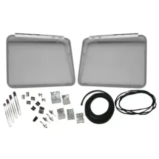 Safarivinduer foran, grunnet aluminium