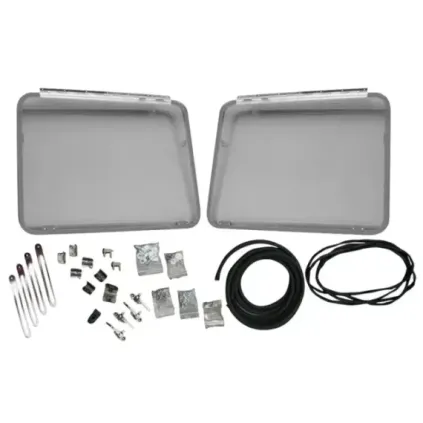 Safarivinduer foran, grunnet aluminium