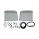 Safarivinduer foran, polert aluminium