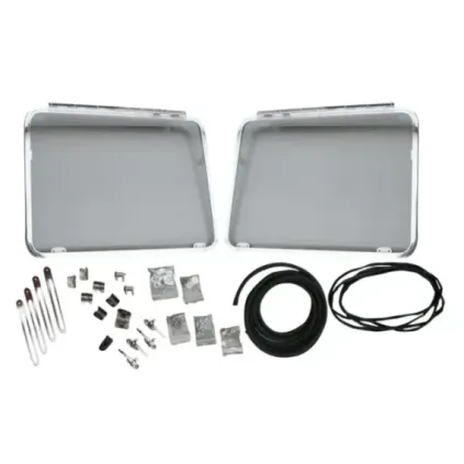 Safarivinduer foran, polert aluminium