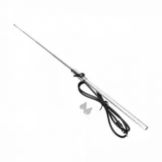Antenne med buet sokkel, forkrommet