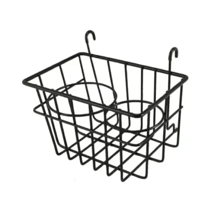 Oppbevaringskurv med koppholdere, sort