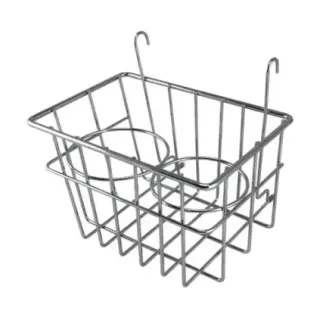 Oppbevaringskurv med koppholdere, krom