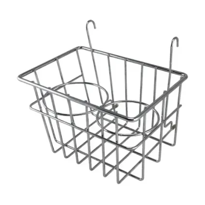 Oppbevaringskurv med koppholdere, krom