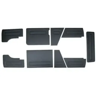 Panelsett, sort, 9 stk
