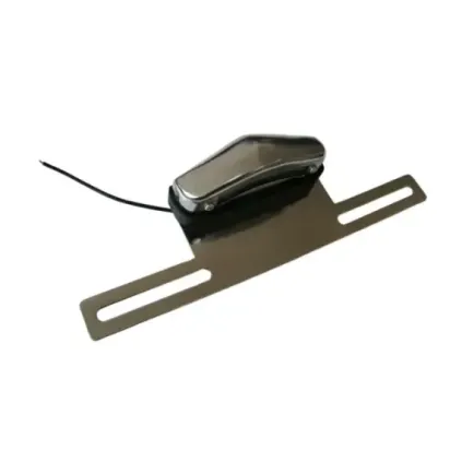 Nummerskiltholder med lys, krom