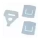 Seteskinneforinger, for 1 sete, 3 stk