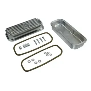 Ventildeksel, aluminium med skruer, rubb