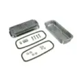 Ventildeksel, aluminium med skruer, rubb