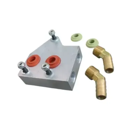 Dobbel oljekjøleradapter