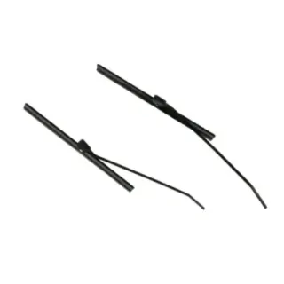 Viskerblad + arm, sort, par, 18,50cm