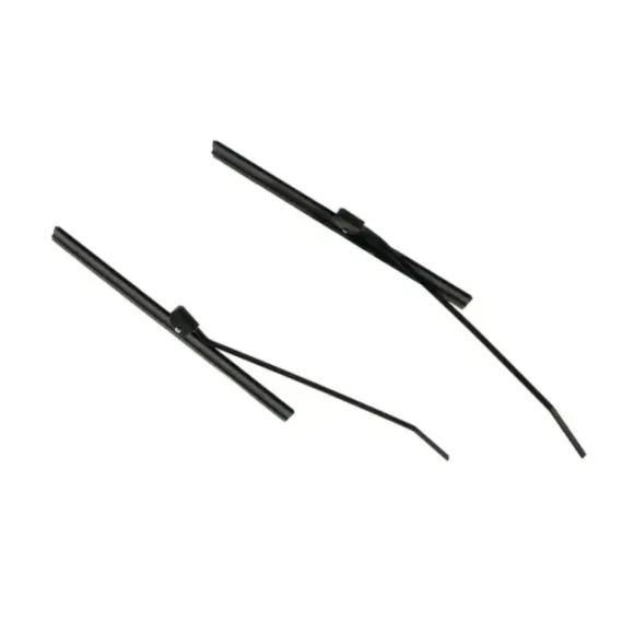 Viskerblad + arm, sort, par, 18,50cm