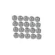 Krom bolthetter, Ø 19 mm, 20 stk