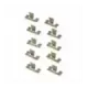 Klips for stigtrinn med 9 mm list, liten, 10 stk