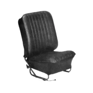Setetrekksett, sort, Glatt vinyl, kon