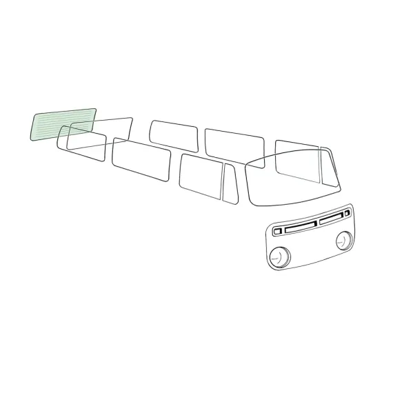 Bakrute, oppvarmet, grønn