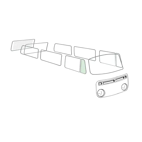 Ventilasjonsvindu åpent, høyre, grønt