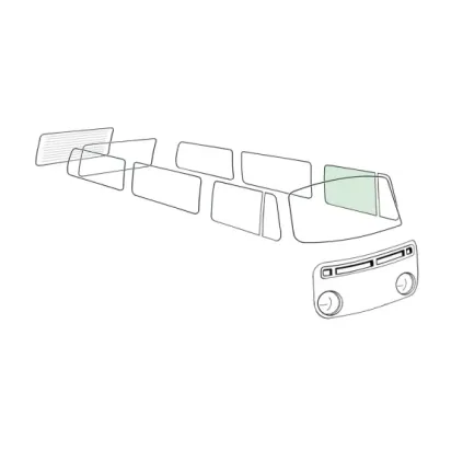 Dørvindu, venstre, grønn