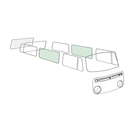 Side midtvindu V/H, grønn