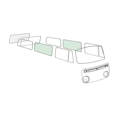 Side midtvindu V/H, grønn
