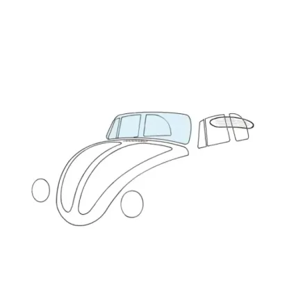 Frontrute, cabriolet, klar