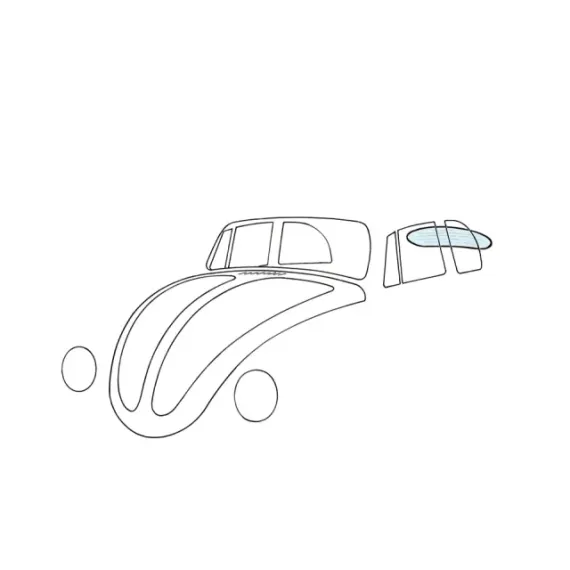 Bakrute, bille cabriolet, oppvarmet