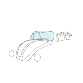 Frontrute, cabriolet, klar