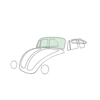 Frontrute, Cabriolet, Grønn