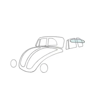 Bakrute, bille cabriolet, oppvarmet