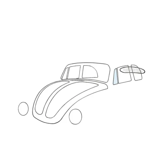 Ventilasjonsvindu, venstre, cabriolet