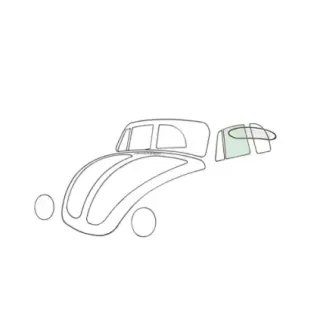 Dørvindu, venstre, cabriolet, grønn