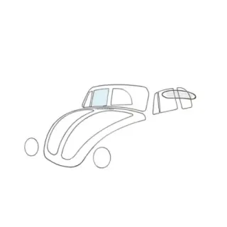 Dørvindu, høyre, cabriolet