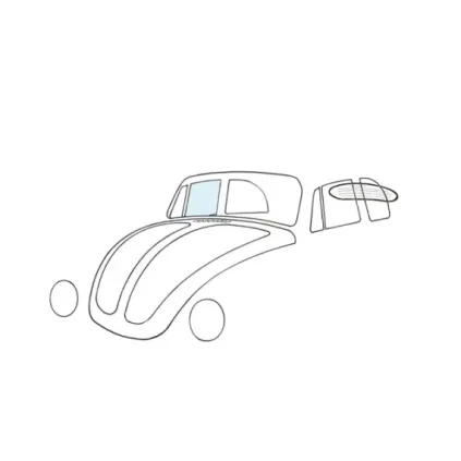 Dørvindu, høyre, cabriolet