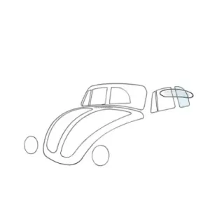 Bakre sidevindu, venstre, cabriolet