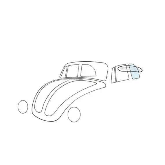 Bakre sidevindu, venstre, cabriolet