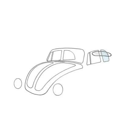 Bakre sidevindu, venstre, cabriolet