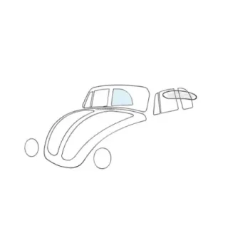 Bakre sidevindu, høyre, cabriolet