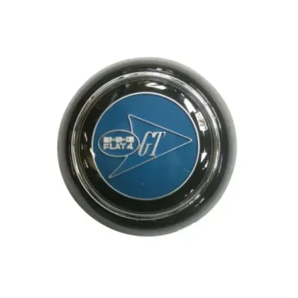 Hornknapp, svart med GT-logo